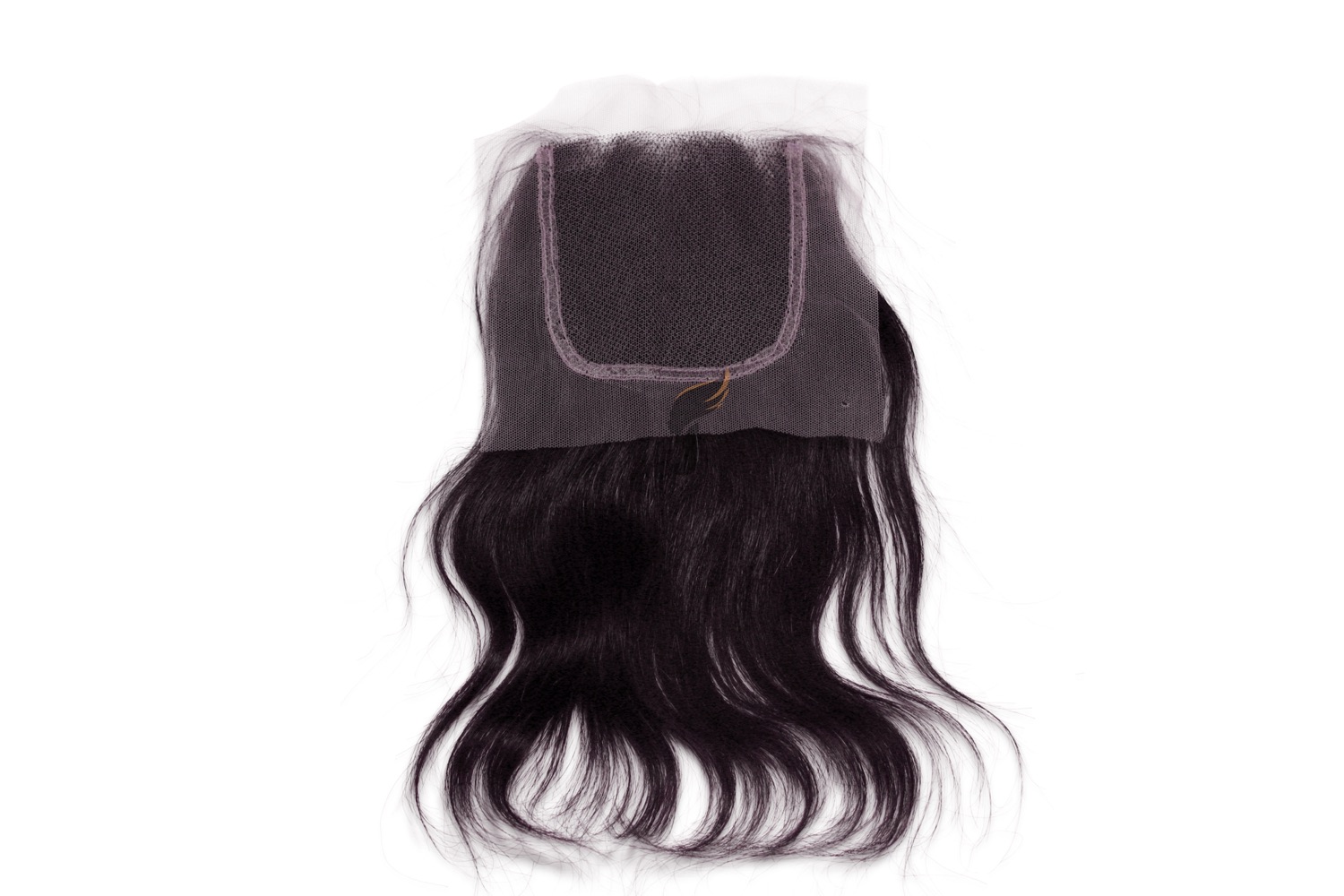 Juttu Extensions lace closure — square lace base with natural wavy single-donor virgin Remy